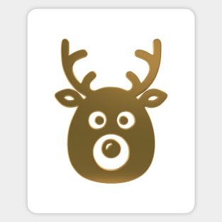 Christmas Logos Deer Face Gold t-shirts sweater hoodie crewneck Sticker